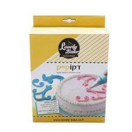 Cake Deco Kit -12 pc Cake Decorating Press Set,Icing Smoother,Silicone Pastry Icing Bag With 2 Stainless Steel... N6