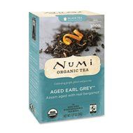 Numi Organic Tea Organic Teas and Teasans, 1.27oz, Aged Earl Grey, 18/Box 10170
