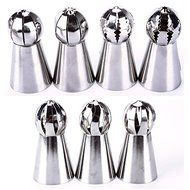 WXLAA Various Shaped DIY Baking School Prevailing Torch Russian Icing Piping Nozzles 3pcs set N6