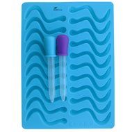 BARRETLGQ 2 Pack Silicone Gummy Worm Mold With 2 Droppers - 40 Cavity- BPA Free FDA Approved Halloween Gummi Candy... N3