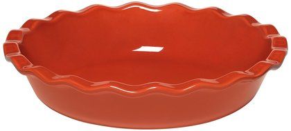 Emile Henry Made In France 9" Pie Dish, Burgundy Red N8