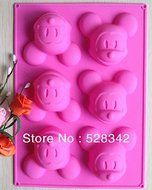 Mickey Mouse Silicone Cake Muffin Molds Cupcake Pan Soap N7