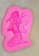 Design 237 The Angel Hold the Flower Silicone Fondant Mold, Cake Decoration Tool, Food Grade Material N3
