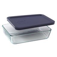 Pyrex Simply Store 10-Piece Glass Food Storage Set with Blue Lids N4