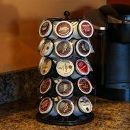 Lily's Home K Cup Holder Carousel for 35 K-Cups in Chrome. K Cup Storage in Style N5