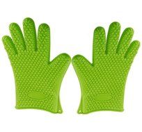 Heat Resistant Silicone Gloves (Orange) - Great for Use In Kitchen Handling All High Temperature Food- Protective... N8