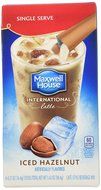 Maxwell House International Cafe Iced Latte Cafe-Style Beverage Mix, Single Serve Packets, Hazelnut, 6 e .57 oz