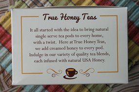 Honey Infused English Breakfast Single Serve Tea for Keurig K-Cup Brewers (Box of 24) N8