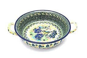 Polish Pottery Baker - Round with Handles - Medium - Unikat Signature - U4419