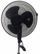 LavoHome Quiet 16" Black Standing Floor Fan 3-Speed Oscillating Adjustable Height N2