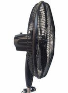 LavoHome Quiet 16" Black Standing Floor Fan 3-Speed Oscillating Adjustable Height N3