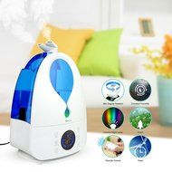 Apalus Ultrasonic Cool Mist Humidifier 1-Gallon Water Tank with Variable Mist Control, Automatic Shut-Off, Soft... N6