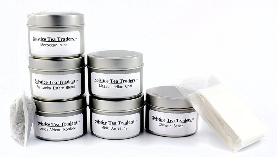 Tea Traveler Tea Sampler, Teas From Around the World, Features Indian Chai, Chinese Sencha, Moroccan Mint, and... N6