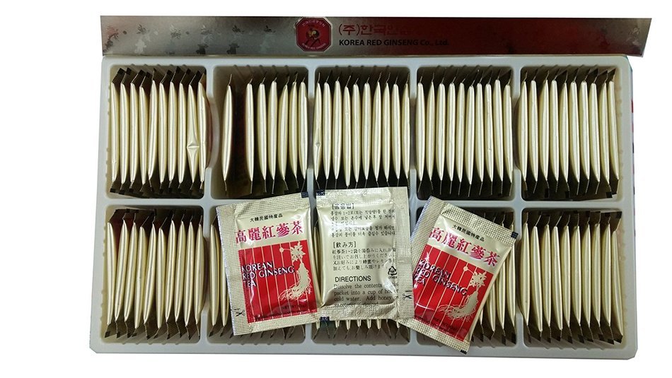 Korean Red Ginseng Tea 3g x 100 Packets, Ginseng Tea, Made in Korea - 6 Year Roots N6