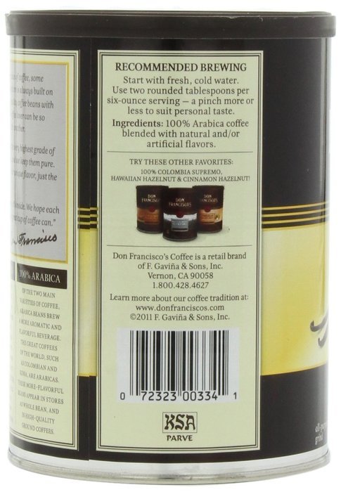 Don Francisco Vanilla Nut Coffee, 12 Ounce N4