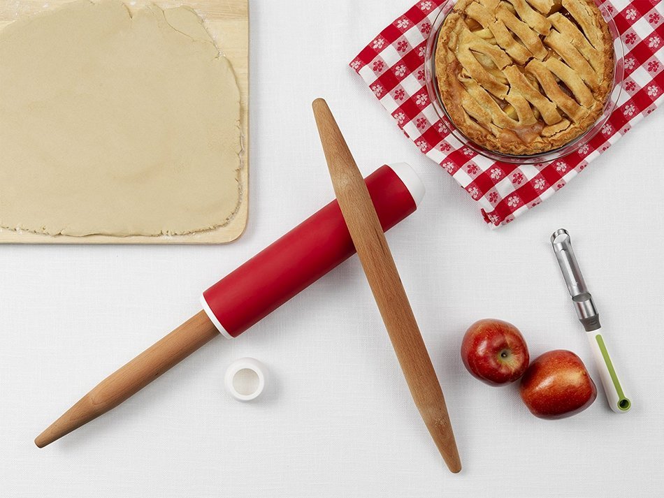 Chef'n PinPair Silicone and French Rolling Pin Set (Cherry) N5