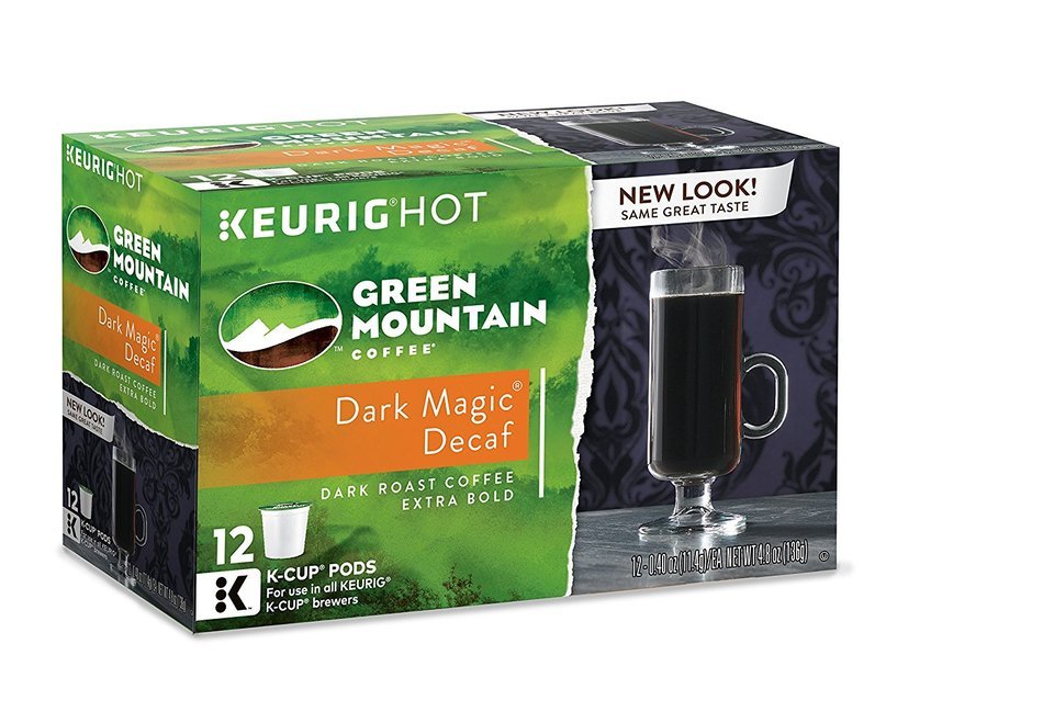 Green Mountain Coffee Dark Magic Decaf Keurig K-Cups Coffee, 12 Count