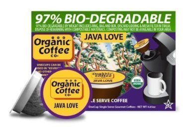 The ORGANIC COFFEE COMPANY JAVA LOVE 24 ONE CUPS for Keurig K-Cup Brewers