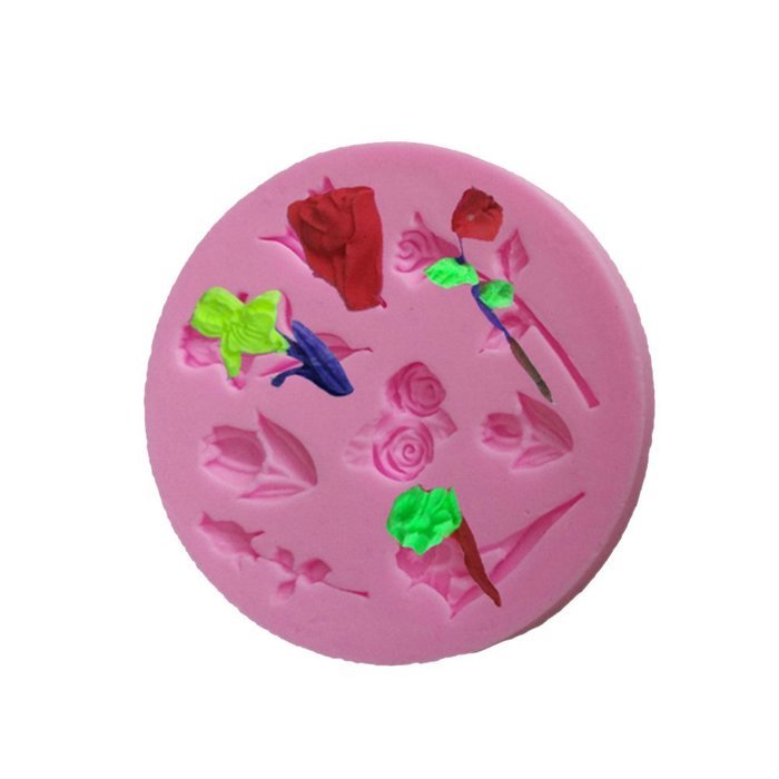 Click Down DIY Stereo Rose Silicone Handmade Soap Moulds Candle DIY Mold