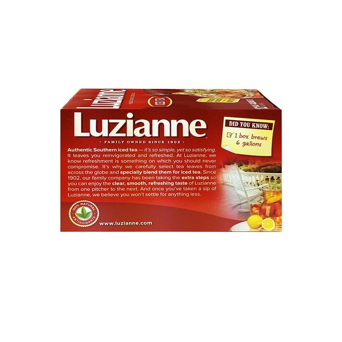 Luzianne Specially Blended for Iced Tea, Decaffeinated Family Sized, 48-Count Tea Bags N8