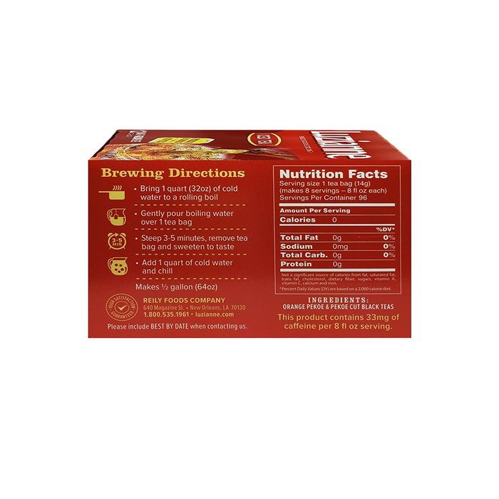 Luzianne Specially Blended for Iced Tea, Decaffeinated Family Sized, 48-Count Tea Bags N9