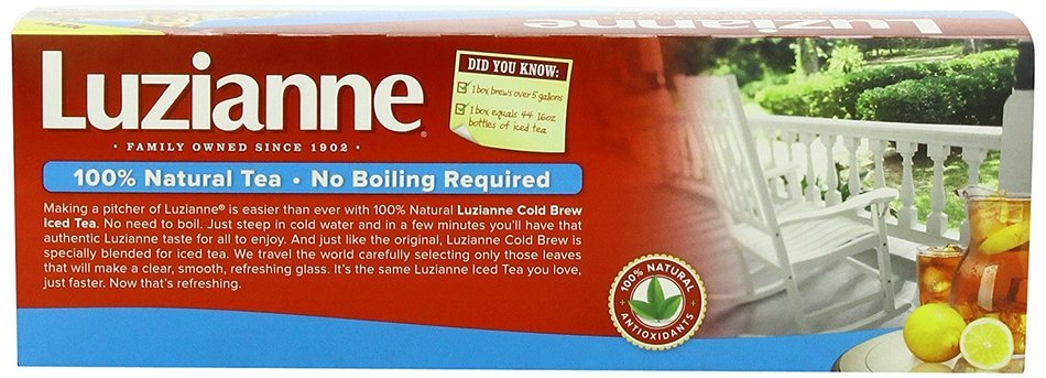 Luzianne Specially Blended for Iced Tea, Decaffeinated Family Sized, 48-Count Tea Bags N19