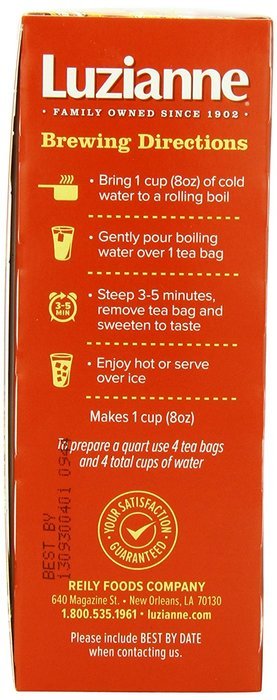 Luzianne Specially Blended for Iced Tea, Decaffeinated Family Sized, 48-Count Tea Bags N25