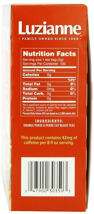 Luzianne Specially Blended for Iced Tea, Decaffeinated Family Sized, 48-Count Tea Bags N27