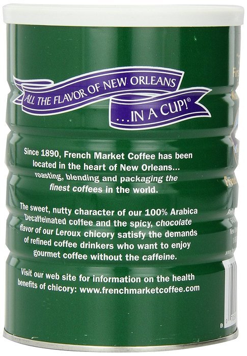 FRENCH MARKET Coffee and Chicory, Medium-Dark Roast, 12 Ounce Can N11