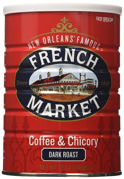 FRENCH MARKET Coffee and Chicory, Medium-Dark Roast, 12 Ounce Can N13