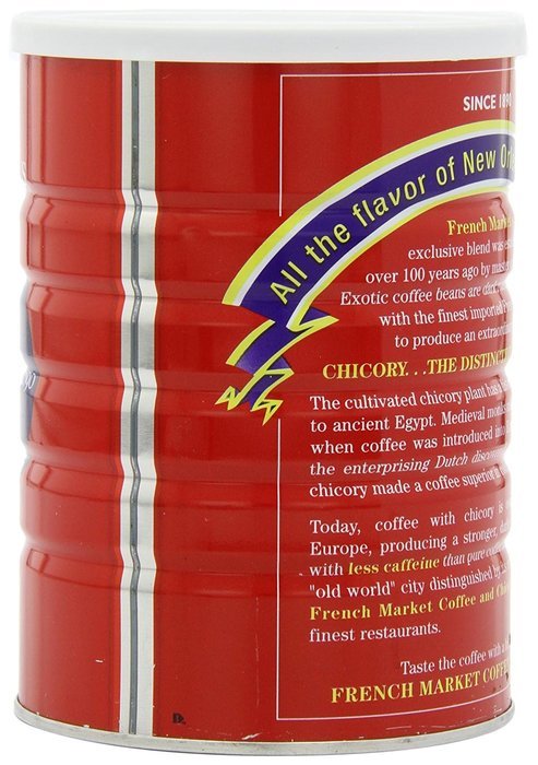 FRENCH MARKET Coffee and Chicory, Medium-Dark Roast, 12 Ounce Can N15