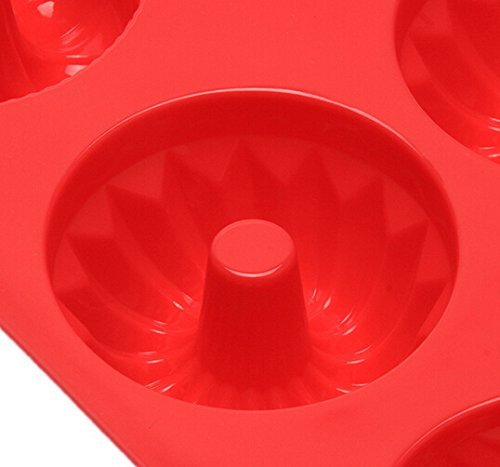 Yingwei 6-cavity Silicone Fancy Bundt Cake, Muffin Cups, Coffee Cake, Cupcake, Brownie and Cornbread Mold N2