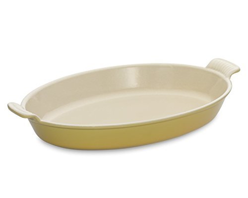 Le Creuset Heritage Cast-Iron Oval Au Gratin Baker, 14 1/4", Quince