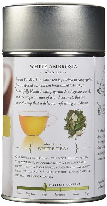 Tea Forte WHITE AMBROSIA Loose Leaf White Tea, 3.5 Ounce Tea Tin N2