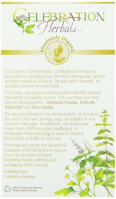 Celebration Herbals Organic Horsetail Tea Caffeine Free -- 24 Herbal Tea Bags N3