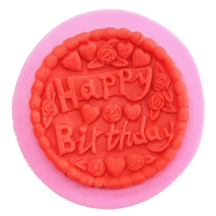 OPPOHERE Happy Birthday Shape Cake Decoration Fondant Chocolate Silicone Mold
