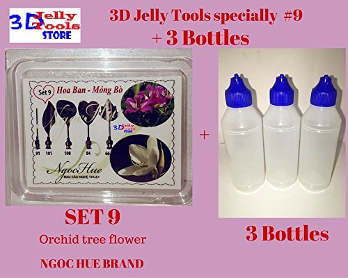 3D Jelly Tools specially -Type 9 - Orchid tree flower and 3 Bottle