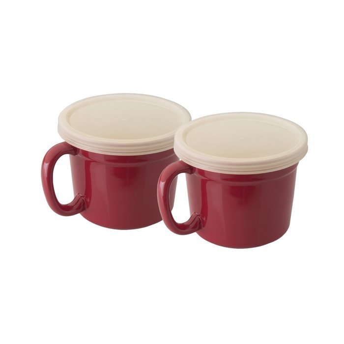 BergHOFF 4 Piece Geminis Covered Cup Set, Red