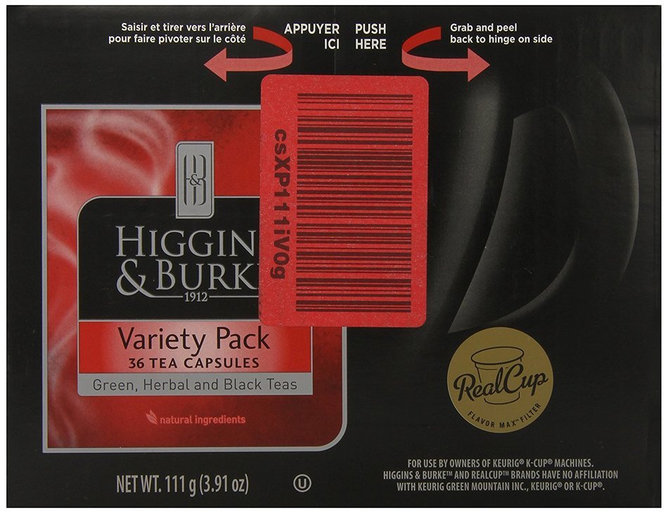 Higgins & Burke Tea Capsules Variety Pack compatible with Keurig K-Cup Brewers, 36 Count N4