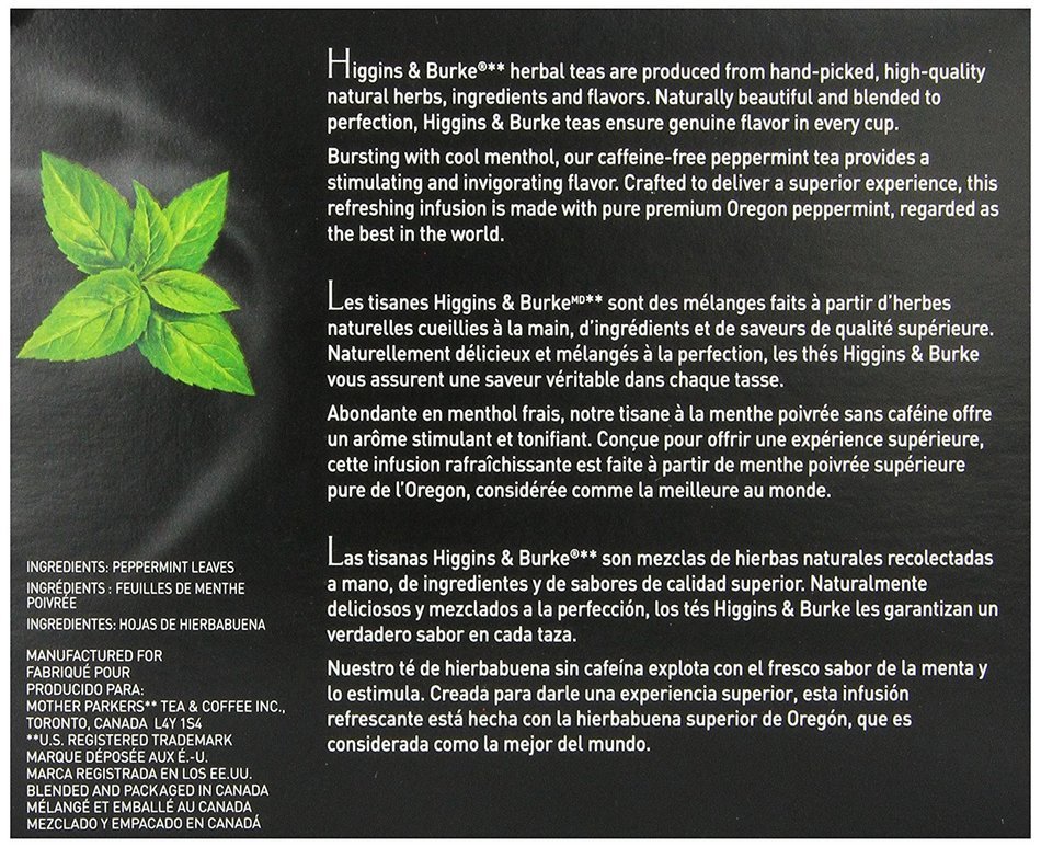 Higgins & Burke Tea Capsules Variety Pack compatible with Keurig K-Cup Brewers, 36 Count N12