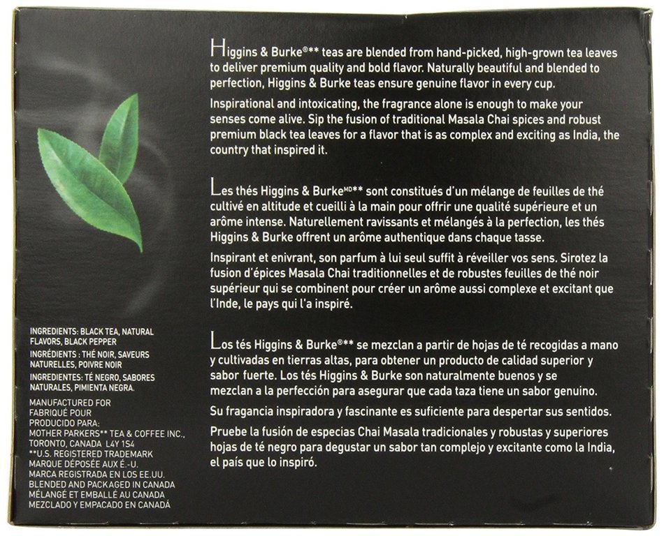 Higgins & Burke Tea Capsules Variety Pack compatible with Keurig K-Cup Brewers, 36 Count N31