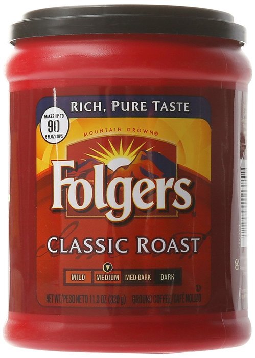 Folgers Classic Roast Coffee, 11.3 Ounce (Pack of 2)