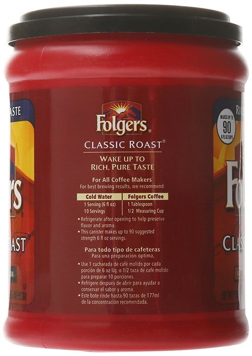 Folgers Classic Roast Coffee, 11.3 Ounce (Pack of 2) N2
