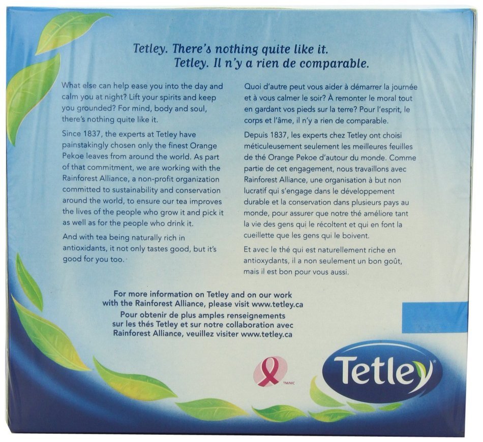 Tetley Tea, Orange Pekoe, 216-Count Tea Bags N2