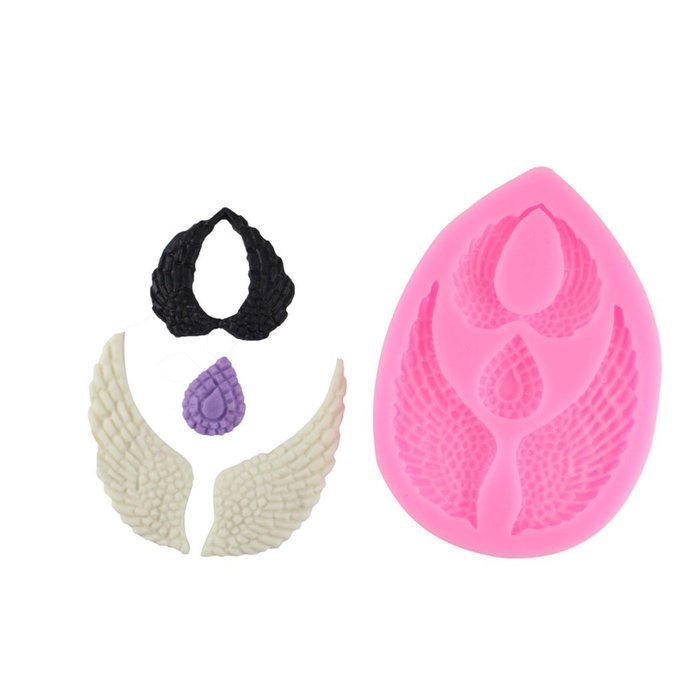 Yihuily Angel Wing Silicone Mold For Sugar Craft, Gumpaste, Cake Decorating, Clay, Baking, Candy Making, Fimo,... N6