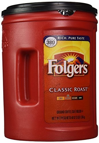 Folgers Classic Roast Coffee, 48 Ounce (1 Container) N2