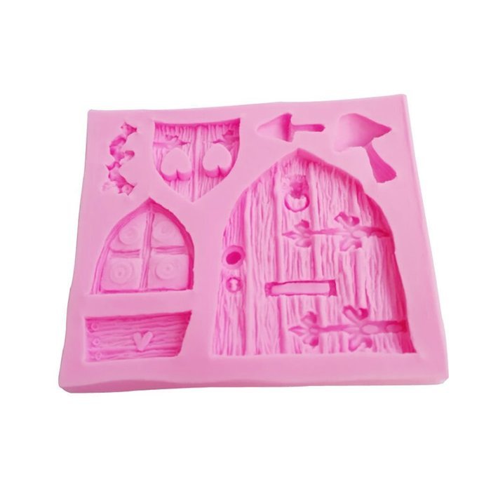 Yihuily Vintage Fairy Garden Silicone Cake Decorating Mold, Fondant Cupcake Topper Decoration Tool