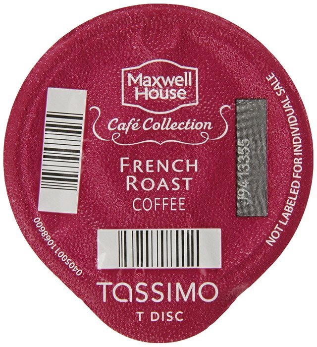 Maxwell House Cafe Collection French Roast Coffee (Dark), 16-Count T-Discs for Tassimo Coffeemakers (Pack of 2)