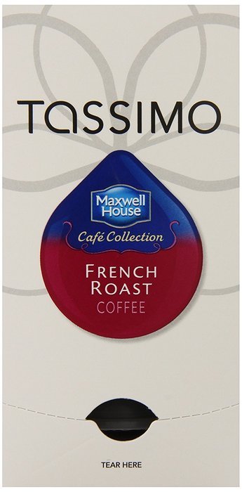 Maxwell House Cafe Collection French Roast Coffee (Dark), 16-Count T-Discs for Tassimo Coffeemakers (Pack of 2) N3