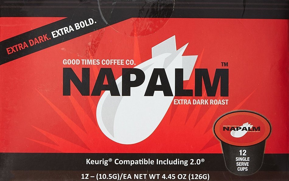 Napalm Coffee, EXTRA DARK ROAST, 100% Arabica, Keurig K-Cups, 12 Count N3